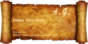 Amma Gerzson névjegykártya